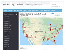 Tablet Screenshot of frozenyogurtfinder.com